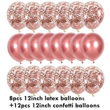 Load image into Gallery viewer, 10/20 Star Metallic Confetti Latex Transparent 12inch Balloons For Baby Shower Birthday Party Wedding Decoration