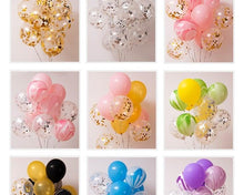 Load image into Gallery viewer, 10/20 Star Metallic Confetti Latex Transparent 12inch Balloons For Baby Shower Birthday Party Wedding Decoration