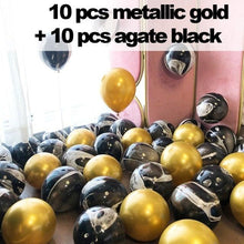 Load image into Gallery viewer, 10/20 Star Metallic Confetti Latex Transparent 12inch Balloons For Baby Shower Birthday Party Wedding Decoration