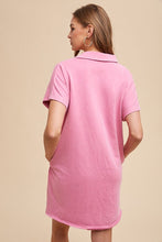 Load image into Gallery viewer, Simple Classic Pink Short Sleeve Dress Comfortable Women Dress Minimalist Casual Design