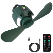 Load image into Gallery viewer, 10400mAh USB Battery Powered Hanging Tent Lantern Fan Power Bank