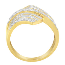 Load image into Gallery viewer, 10K Yellow Gold Diamond Bypass Ring (1 1/7 Cttw, I-J Color, I1-I2 Clarity) - Size 5