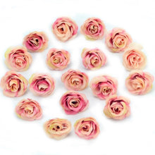 Load image into Gallery viewer, 10/50/100pcs 2.5cm Mini Silk Fake Flower Heads Artificial Rose Flower For Crafts Wedding Party Home Decoration Accessories
