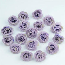 Load image into Gallery viewer, 10/50/100pcs 2.5cm Mini Silk Fake Flower Heads Artificial Rose Flower For Crafts Wedding Party Home Decoration Accessories