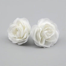 Load image into Gallery viewer, 10/50/100pcs 2.5cm Mini Silk Fake Flower Heads Artificial Rose Flower For Crafts Wedding Party Home Decoration Accessories