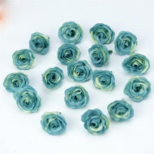 Load image into Gallery viewer, 10/50/100pcs 2.5cm Mini Silk Fake Flower Heads Artificial Rose Flower For Crafts Wedding Party Home Decoration Accessories