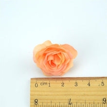 Load image into Gallery viewer, 10/50/100pcs 2.5cm Mini Silk Fake Flower Heads Artificial Rose Flower For Crafts Wedding Party Home Decoration Accessories