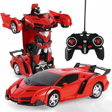 Load image into Gallery viewer, 1:18 Remote Control Deformation Robot Car with LED Lights – 360° Drift, USB Rechargeable