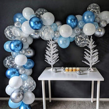 Load image into Gallery viewer, 106pcs Blue Snowflake Birthday Balloon Party Ice Snow Decoration Baby Balloon Winter Christmas New Year Balloons Wedding and Birthday Party