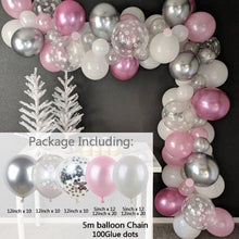 Load image into Gallery viewer, 106pcs Blue Snowflake Birthday Balloon Party Ice Snow Decoration Baby Balloon Winter Christmas New Year Balloons Wedding and Birthday Party