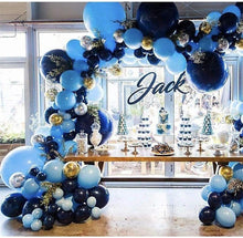 Load image into Gallery viewer, 106pcs New Retro Blue Balloon Garland Arch Kit Confetti Balloons For Baby Shower Wedding Birthday Party Anniversary Ballon Decoration Shower Party