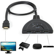 Load image into Gallery viewer, 1080P HDMI 3 Ports HDMI Splitter Cable 4K 1080P HDMI Switcher 3 In 1 Out HDMI Splitter With High Speed Pigtail Cable HUB Adapter For Laptop HDTV Projector