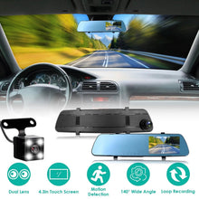 Load image into Gallery viewer, 1080P Car DVR 4.3inches Dash Cam with 140° Angle Loop Recording