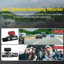 Load image into Gallery viewer, 1080P High-Definition Dual Camera Dash Cam for Cars 3.16 Inch IPS Screen GPS and Lane Departure Warning