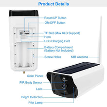 Load image into Gallery viewer, 1080P Solar Powered Wifi IP Camera