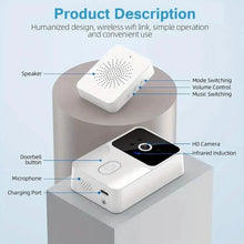 Load image into Gallery viewer, 1080P WiFi Smart Video Doorbell with HD Night Vision, Two-Way Audio with App Control