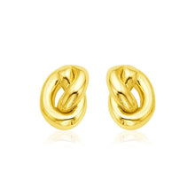 Load image into Gallery viewer, 14k Yellow Gold Polished Knot Earrings