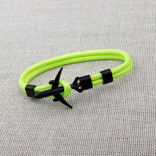 Load image into Gallery viewer, Modern Fashion Airplane Anchor Bracelets Men Charm Rope Chain Paracord Bracelet Women Male Air Force Style Wrap Metal Sport Hook Gift