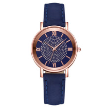 Load image into Gallery viewer, Womens Watches Bracelet Set Starry Sky Ladies Watch Casual Leather Student Quartz Wristwatch Luxury Fashion Minimalist Leather Strap Dress Analogue Quartz Round Elegant Watch