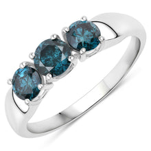 Load image into Gallery viewer, 1.03 Carat Genuine Blue Diamond 14K White Gold Ring