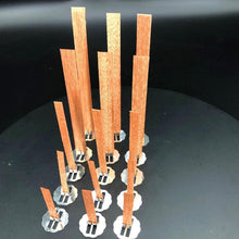 Load image into Gallery viewer, 10pc 6-13cm Wooden Candles Wick With Sustainer Tab Candle Wick Core For DIY Candle Handmade Wooden Wick Soy Parffin Wax Wick DIY Candle Making