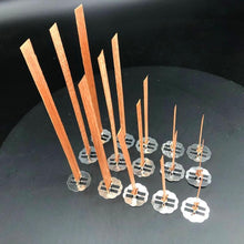 Load image into Gallery viewer, 10pc 6-13cm Wooden Candles Wick With Sustainer Tab Candle Wick Core For DIY Candle Handmade Wooden Wick Soy Parffin Wax Wick DIY Candle Making