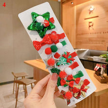 Load image into Gallery viewer, 10pcs Cartoon Christmas Hairpin For Kids Lovely Pom-pom Children Hairpins Christmas Tree Decrative Hair Clips Fashion Hair Accessories For Women
