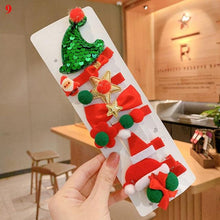 Load image into Gallery viewer, 10pcs Cartoon Christmas Hairpin For Kids Lovely Pom-pom Children Hairpins Christmas Tree Decrative Hair Clips Fashion Hair Accessories For Women