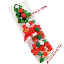 Load image into Gallery viewer, 10pcs Cartoon Christmas Hairpin For Kids Lovely Pom-pom Children Hairpins Christmas Tree Decrative Hair Clips Fashion Hair Accessories For Women