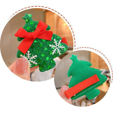 Load image into Gallery viewer, 10pcs Cartoon Christmas Hairpin For Kids Lovely Pom-pom Children Hairpins Christmas Tree Decrative Hair Clips Fashion Hair Accessories For Women