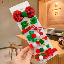 Load image into Gallery viewer, 10pcs Cartoon Christmas Hairpin For Kids Lovely Pom-pom Children Hairpins Christmas Tree Decrative Hair Clips Fashion Hair Accessories For Women