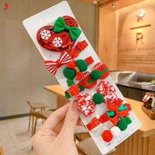 Load image into Gallery viewer, 10pcs Cartoon Christmas Hairpin For Kids Lovely Pom-pom Children Hairpins Christmas Tree Decrative Hair Clips Fashion Hair Accessories For Women