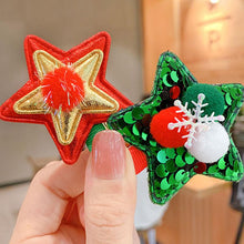 Load image into Gallery viewer, 10pcs Cartoon Christmas Hairpin For Kids Lovely Pom-pom Children Hairpins Christmas Tree Decrative Hair Clips Fashion Hair Accessories For Women