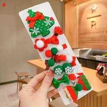 Load image into Gallery viewer, 10pcs Cartoon Christmas Hairpin For Kids Lovely Pom-pom Children Hairpins Christmas Tree Decrative Hair Clips Fashion Hair Accessories For Women