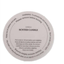 Load image into Gallery viewer, 10Pcs DIY Manual Fragrance Candle Jar Container Stickers Candle Making Candle Stickers Waterproof Wax Melting Candle Safety Stickers Label Cup Sticker Translucent Candle Round Dust Proof Paper Stickers