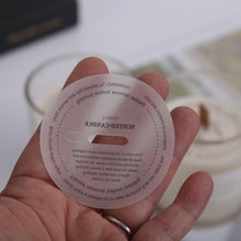 Load image into Gallery viewer, 10Pcs DIY Manual Fragrance Candle Jar Container Stickers Candle Making Candle Stickers Waterproof Wax Melting Candle Safety Stickers Label Cup Sticker Translucent Candle Round Dust Proof Paper Stickers