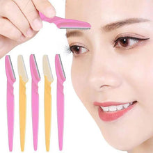 Load image into Gallery viewer, 10pcs Exfoliating Dermaplaning Eyebrow Razor - Facial Hair Remover Women Beauty Makeup Skin Care Tools