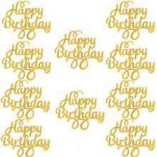 Load image into Gallery viewer, 10pcs Glitter Happy Birthday Cake Topper Happy Birthday Cake Topper Happy Birthday Cupcake Topper Glitter Gold Decoration Bling Sparkle Decoration Sign Happy Birthday Cake Topper Girl Birthday Dessert Decor