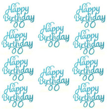 Load image into Gallery viewer, 10pcs Glitter Happy Birthday Cake Topper Happy Birthday Cake Topper Happy Birthday Cupcake Topper Glitter Gold Decoration Bling Sparkle Decoration Sign Happy Birthday Cake Topper Girl Birthday Dessert Decor