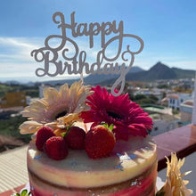 Load image into Gallery viewer, 10pcs Glitter Happy Birthday Cake Topper Happy Birthday Cake Topper Happy Birthday Cupcake Topper Glitter Gold Decoration Bling Sparkle Decoration Sign Happy Birthday Cake Topper Girl Birthday Dessert Decor