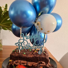 Load image into Gallery viewer, 10pcs Glitter Happy Birthday Cake Topper Happy Birthday Cake Topper Happy Birthday Cupcake Topper Glitter Gold Decoration Bling Sparkle Decoration Sign Happy Birthday Cake Topper Girl Birthday Dessert Decor