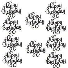 Load image into Gallery viewer, 10pcs Glitter Happy Birthday Cake Topper Happy Birthday Cake Topper Happy Birthday Cupcake Topper Glitter Gold Decoration Bling Sparkle Decoration Sign Happy Birthday Cake Topper Girl Birthday Dessert Decor