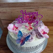 Load image into Gallery viewer, 10pcs Glitter Happy Birthday Cake Topper Happy Birthday Cake Topper Happy Birthday Cupcake Topper Glitter Gold Decoration Bling Sparkle Decoration Sign Happy Birthday Cake Topper Girl Birthday Dessert Decor