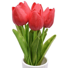 Load image into Gallery viewer, 10PCS PU Fake Tulips Real Touch beautiful and Eligant Flower Real Touch Bouquet For Wedding Decoration Flowers Home Garden Decor