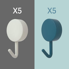 Load image into Gallery viewer, 10PCS Self Adhesive Wall Hook Strong Without Drilling Coat Bag Bathroom Door Kitchen Towel Hanger Hooks Home Storage Accessories Decorative Hooks Entrance Organizers with Self-Adhesive Hooks for Hanging Keys Towels