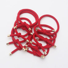 Load image into Gallery viewer, 10PCS Women Elastic Hair Rubber Bands High Quality Girls Hair Bands Hair Scrunchies Gold Plated Hair Accessories Hair Gum Tie Gorgeous Hair Accessories For Women