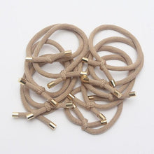 Load image into Gallery viewer, 10PCS Women Elastic Hair Rubber Bands High Quality Girls Hair Bands Hair Scrunchies Gold Plated Hair Accessories Hair Gum Tie Gorgeous Hair Accessories For Women