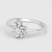 Load image into Gallery viewer, 0.18 Carat Genuine White Diamond 14K White Gold Ring (E-F-G Color, SI Clarity)