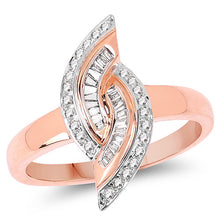 Load image into Gallery viewer, 0.29 Carat Genuine White Diamond 14K Rose Gold Ring (E-F Color, SI1-SI2 Clarity)