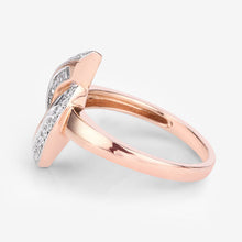 Load image into Gallery viewer, 0.29 Carat Genuine White Diamond 14K Rose Gold Ring (E-F Color, SI1-SI2 Clarity)